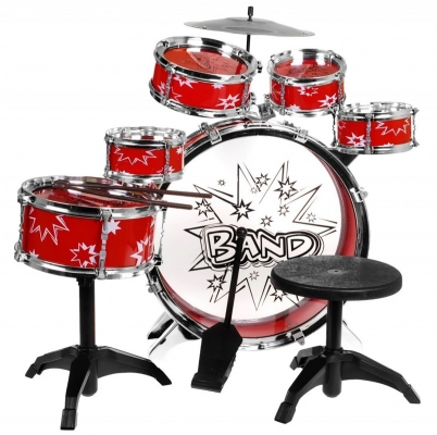 Детская барабанная установка PlayDrum со стульчиком-3