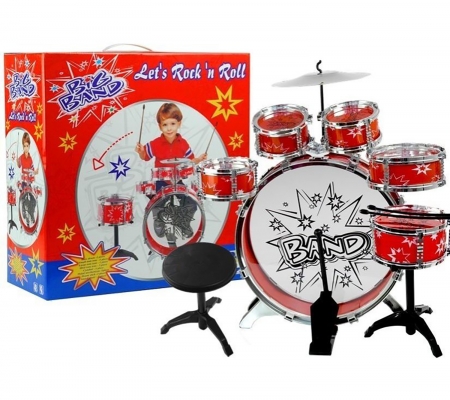 Детская барабанная установка PlayDrum со стульчиком-2